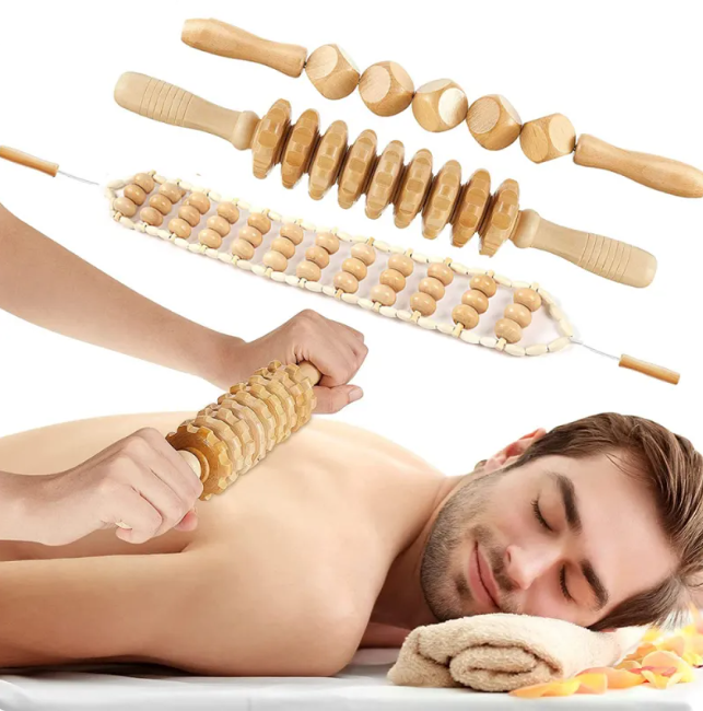 Wooden Anti-Cellulite Hand Massage Roller Set (Multiple Options) Mimarta