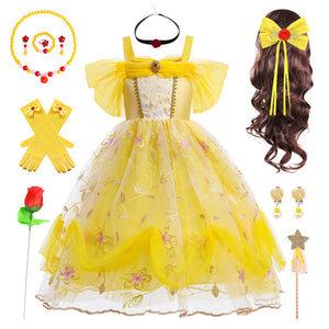 Belle Princess Halloween Dress for Kids (Beauty and the Beast) Mimarta