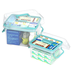 Covetree 2-Pack Clear Plastic Medicine Storage Organizer & First Aid Box – Multi-Layer Medicine Storage Box Durable Medicine Organizer Clear Medicine Storage Box for Home Office & Travel Mimarta