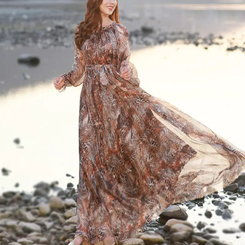 Maxi Dress Floral Printed Rieworkes