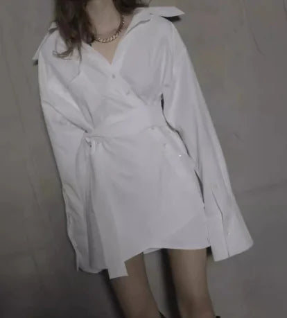 Irregular Shirt Dress for Women's Fashion Mimarta