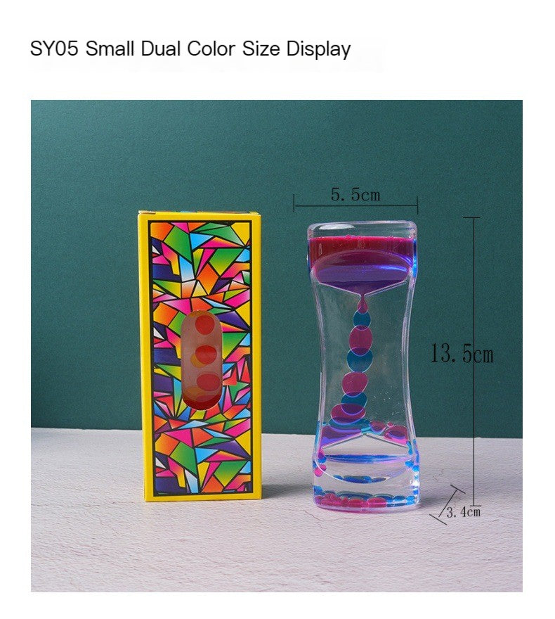 Dual Color Liquid Acrylic Hourglass Timer Decor Mimarta