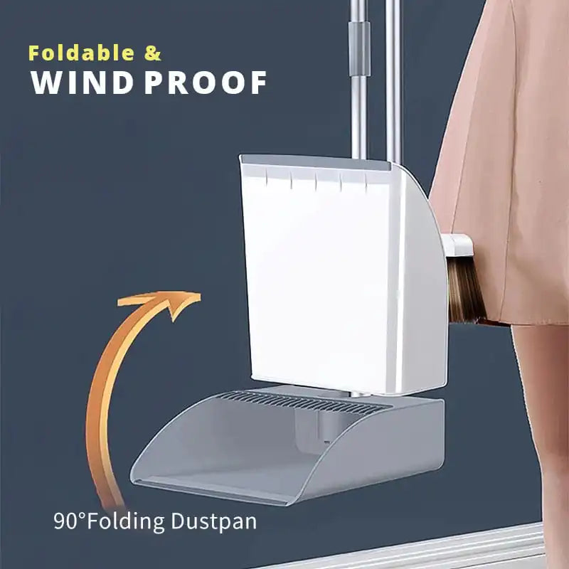 Home Windproof Floor Broom &amp; Dustpan Set Rieworkes