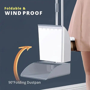 Home Windproof Floor Broom & Dustpan Set Rieworkes