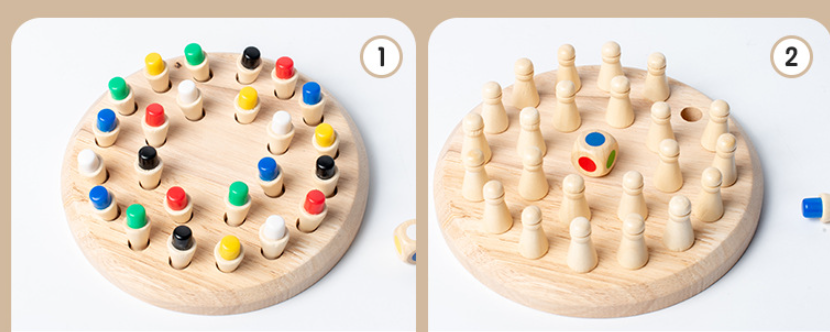 Wooden Memory Chess Puzzle Toy Mimarta