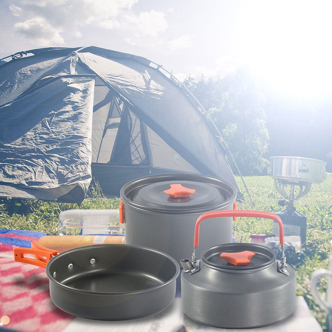 Outdoor Cooking Pot Set for Hiking and Camping Mimarta