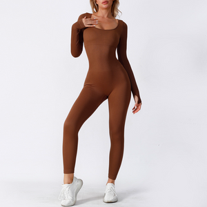 Seamless Yoga Jumpsuit Long Sleeve Mimarta