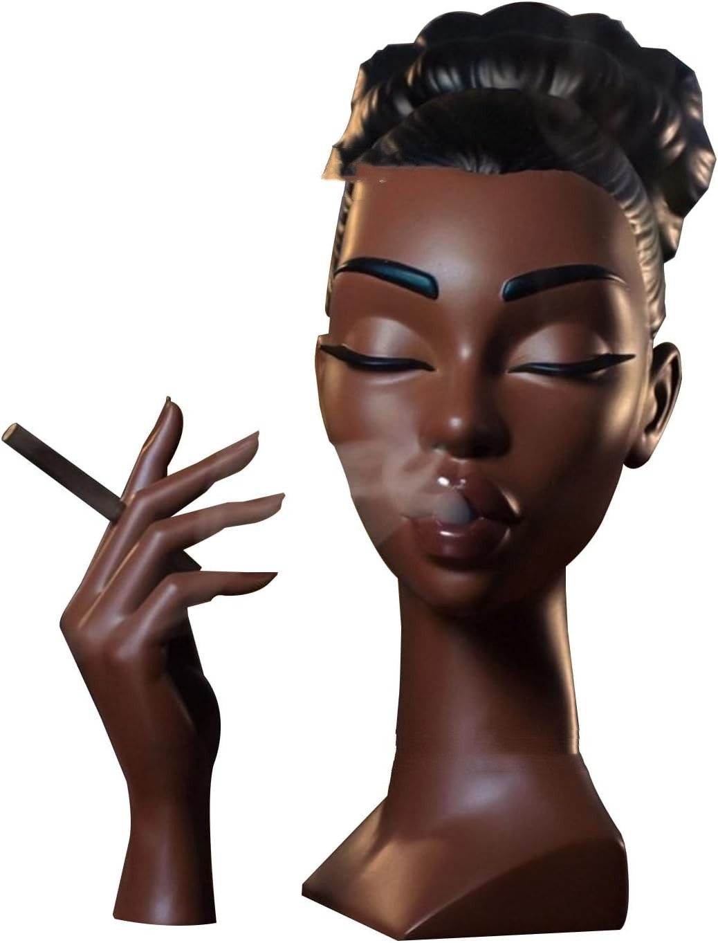 Elegant Black Woman Head Incense Burner Mimarta