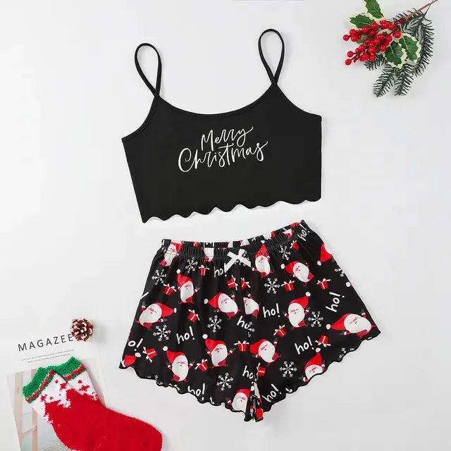 Women's Christmas Strapless Pajama Set Rieworkes
