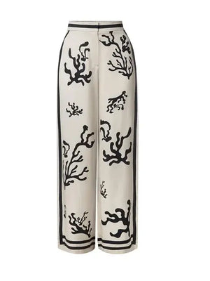Elegant Printed Women's Pants Set Rieworkes