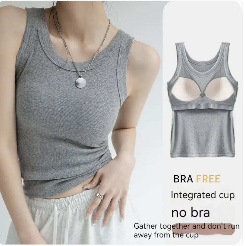Women's Padded Strap Tank Top Mimarta