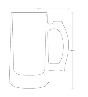 Paşabahçe 55049 Pub Beer Glasses with Handle, 2 Pieces, 355 cc Rieworkes