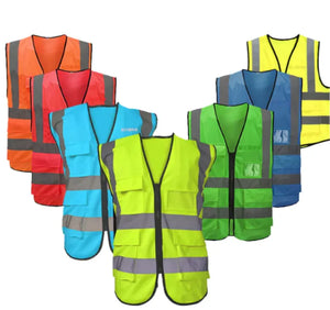Multi-Pocket Reflective Safety Vest – Customizable for Work & Outdoor Use Mimarta