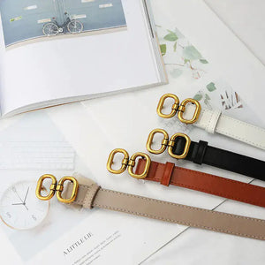 Elegant Leather Designer Belt for Women Rieworkes