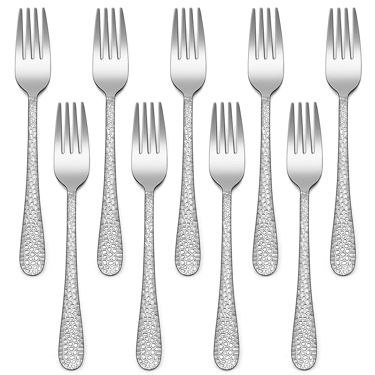 9-Piece Stainless Steel Kids Forks HaWare Toddler Forks Kids Silverware Preschooler Utensils Baby Forks for Self Feeding Mini Flatware Set for Home Kitchen School Healthy and Dishwasher Safe Rieworkes
