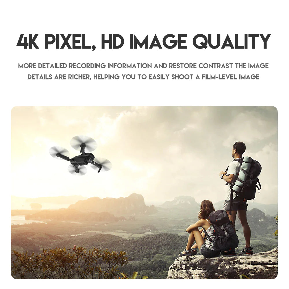 2023 New RC Drone With 4K HD Dual Camera WiFi FPV Foldable Quadcopter +4 Battery Mimarta