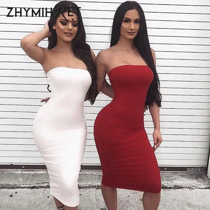 Strapless Long Elegant Dress Rieworkes