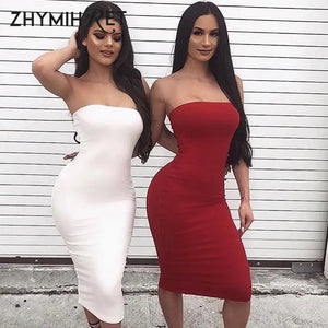 Strapless Long Elegant Dress Rieworkes