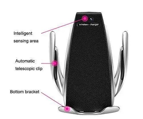 Wireless sensor car phone holder &amp; charger. Rieworkes