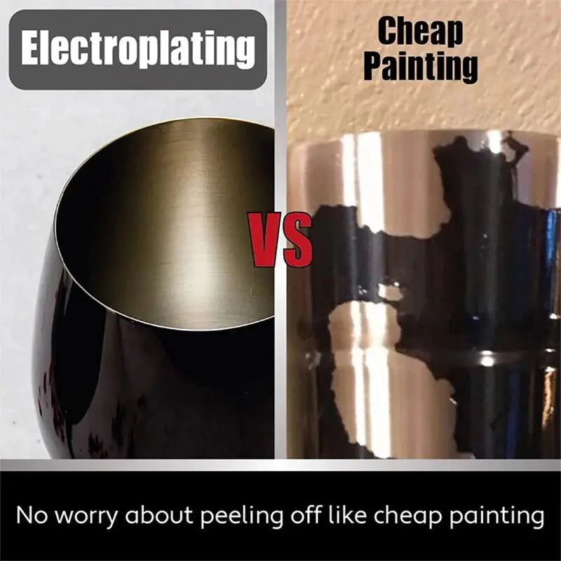 Stainless Steel Wine Glasses with Black Plating Rieworkes