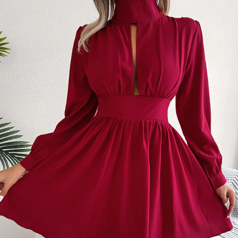 2023 Spring New Women's Elegant Solid Color Dress Mimarta