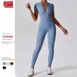 Zechuang Women's Short Sleeve Yoga Jumpsuit 8305 Mimarta
