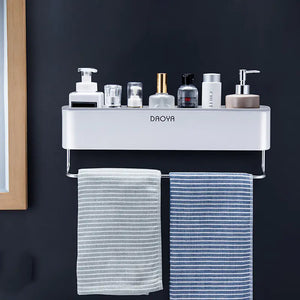 Wall-Mounted Bathroom Storage Rack Without Drilling Mimarta
