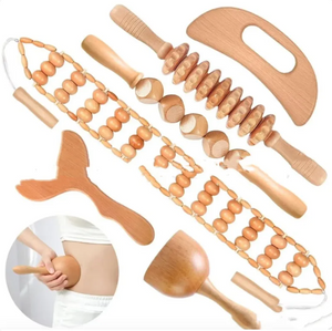 Wooden Anti-Cellulite Hand Massage Roller Set (Multiple Options) Mimarta
