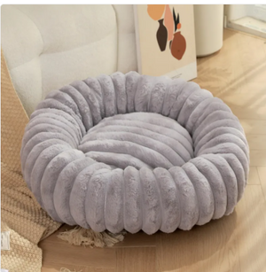 High Weight Pet Nest Straight Rabbit Plush Mat Round Long Hair Cat Nest Warm Winter Dog Bed Kennel Mimarta