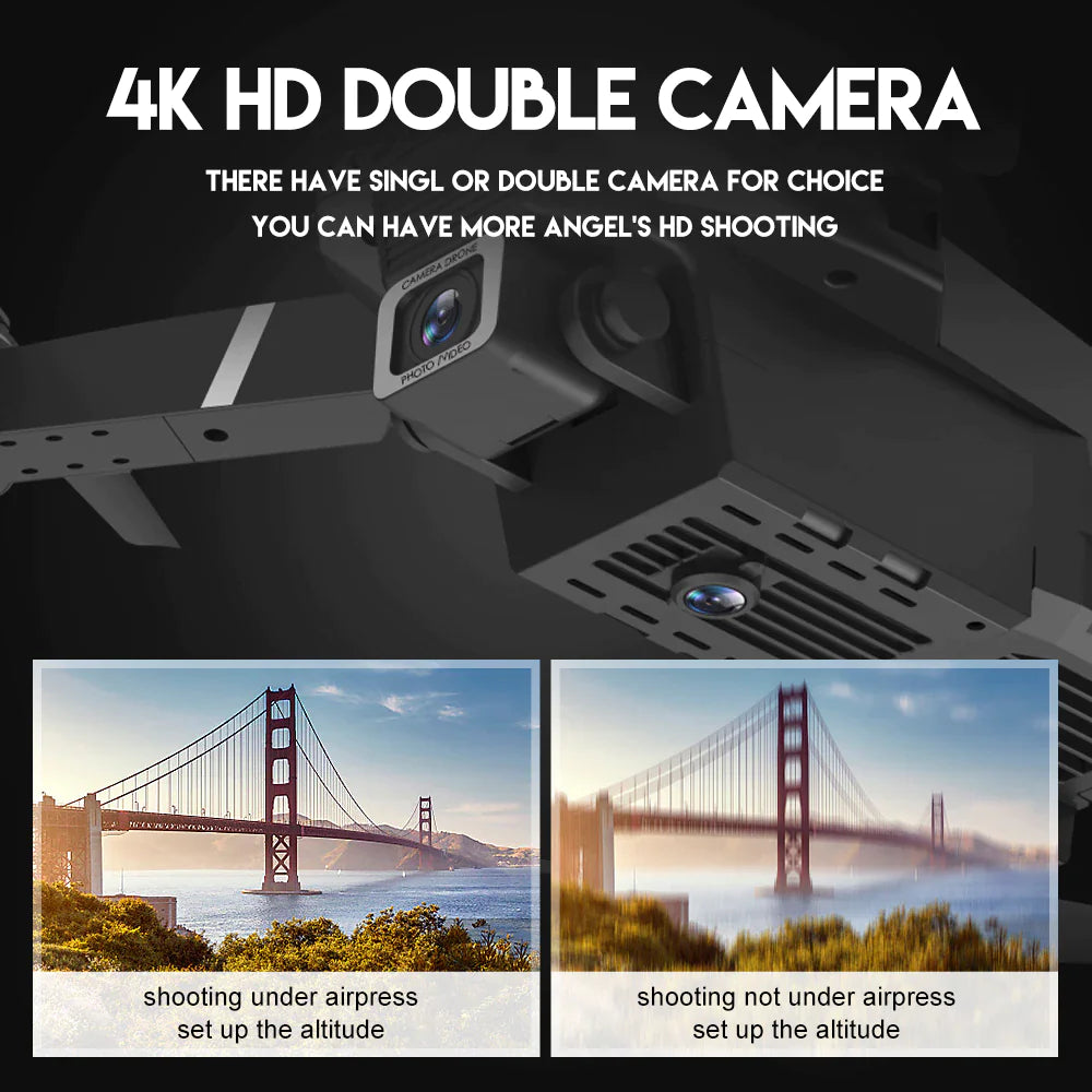 2023 New RC Drone With 4K HD Dual Camera WiFi FPV Foldable Quadcopter +4 Battery Mimarta