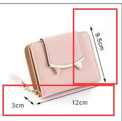 Cute Cat Ears Leather Vintage Tassel Women Wallet Rieworkes