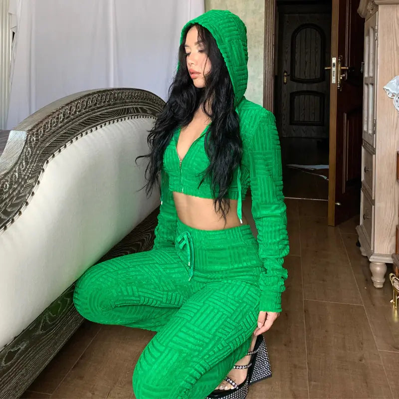 Waffle Tracksuit Set Rieworkes