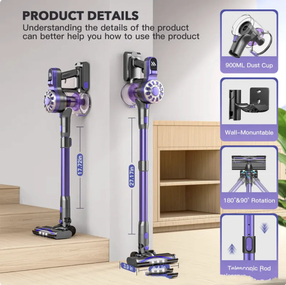 Portable Telescopic Vacuum Cleaner for Household Cleaning Rieworkes