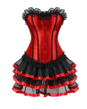 Elegant Red Court Gown Mimarta