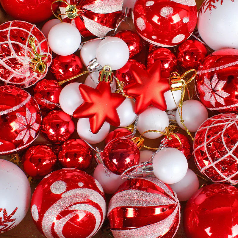 Colorful Christmas Ornament Ball Set Rieworkes