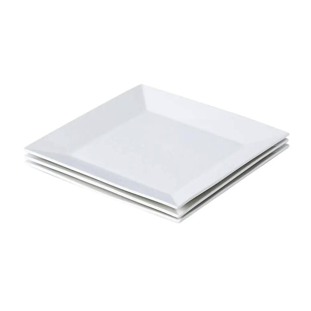 Porlien Classic Square 9.7-inch Dinner Plate Set of 3 Mimarta