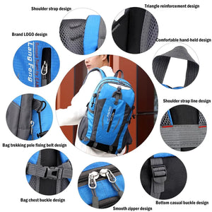 40L Men Women Travel Backpack Rucksack Camping Laptop Hiking School Book Bag USA Rieworkes