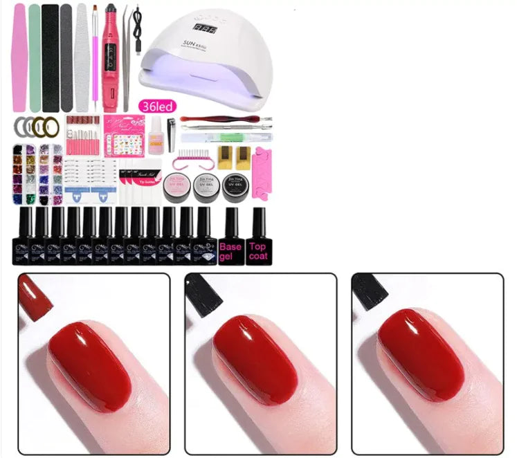 Complete Gel Nail Polish Set Rieworkes
