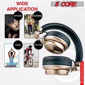 5 CORE Bluetooth Headphones Over Ear Noise Cancelling Headset Stereo Headphone with Padded Ear Cups + Adjustable Headband HEADPHONE 13 G - Rieworkes
