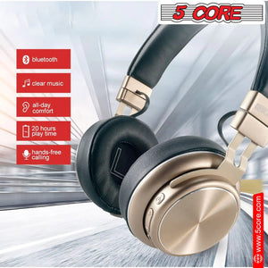 5 CORE Bluetooth Headphones Over Ear Noise Cancelling Headset Stereo Headphone with Padded Ear Cups + Adjustable Headband HEADPHONE 13 G - Rieworkes