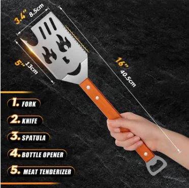 5 - in - 1 Stainless Steel BBQ Tool - Rieworkes