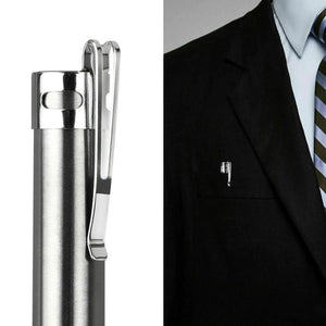 5" LED USB Rechargeable Mini Tactical Flashlight Stainless Steel Torch Pen Light - Rieworkes