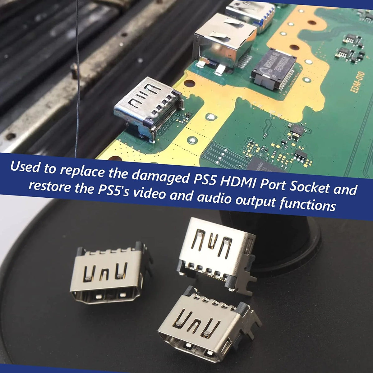 5 Pack OEM HDMI Port Connector Socket Replacement For Sony PlayStation 5 PS5 USA - Rieworkes