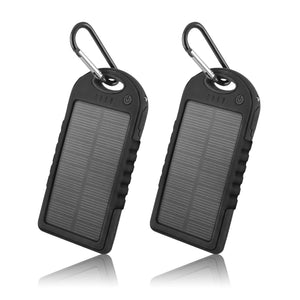 5000mAh Solar Power Bank Phone Charger (2 - Pack) - Rieworkes