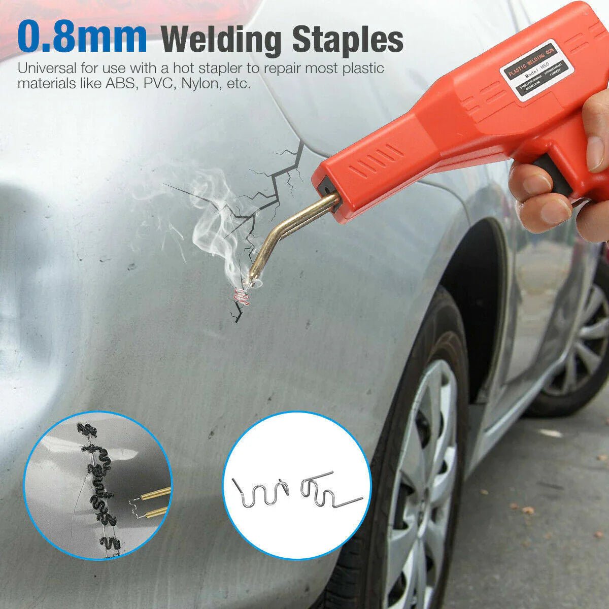500PCS Hot Stapler Staples Repair Kit For Plastic Welder Gun Car Bumper Fender - Rieworkes