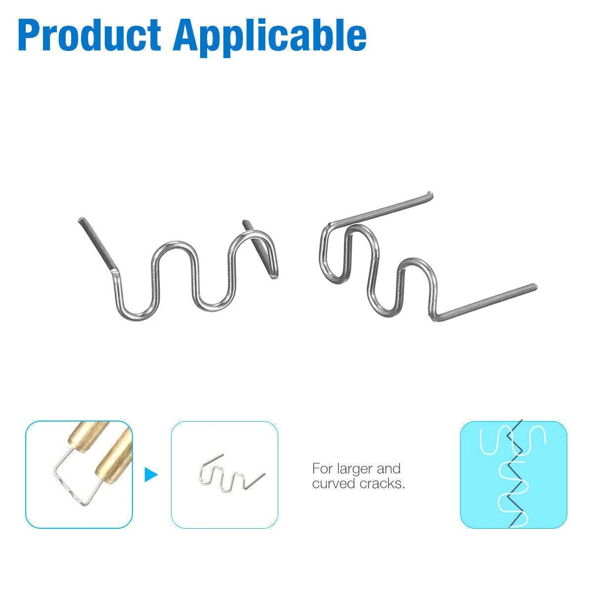 500PCS Hot Stapler Staples Repair Kit For Plastic Welder Gun Car Bumper Fender - Rieworkes