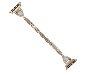 Apple Watch Band X-Type Stainless Steel with Diamonds Mimarta