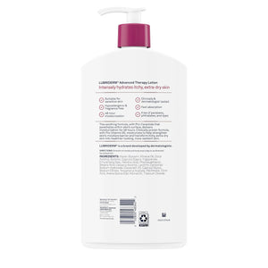 Lubriderm Advanced Therapy Moisturizing Hand and Body Lotion + Pro-Ceramide with Vitamin E and Pro-Vitamin B5, Non-Greasy, Fragrance-Free, Intense Hydration for Itchy, Extra Dry Skin, 32 FL OZ Rieworkes