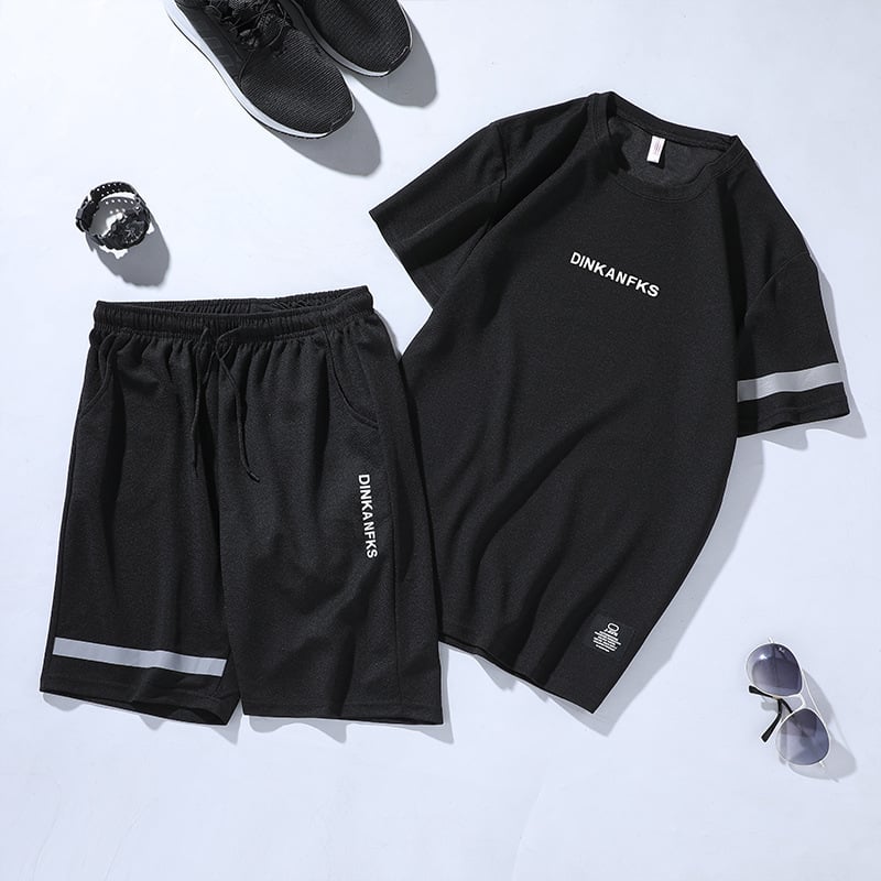 Men's Running Gym Short-Sleeve Sportswear Set Mimarta