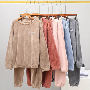 Women's Winter Cozy Loungewear Set with Fleece Pants Mimarta